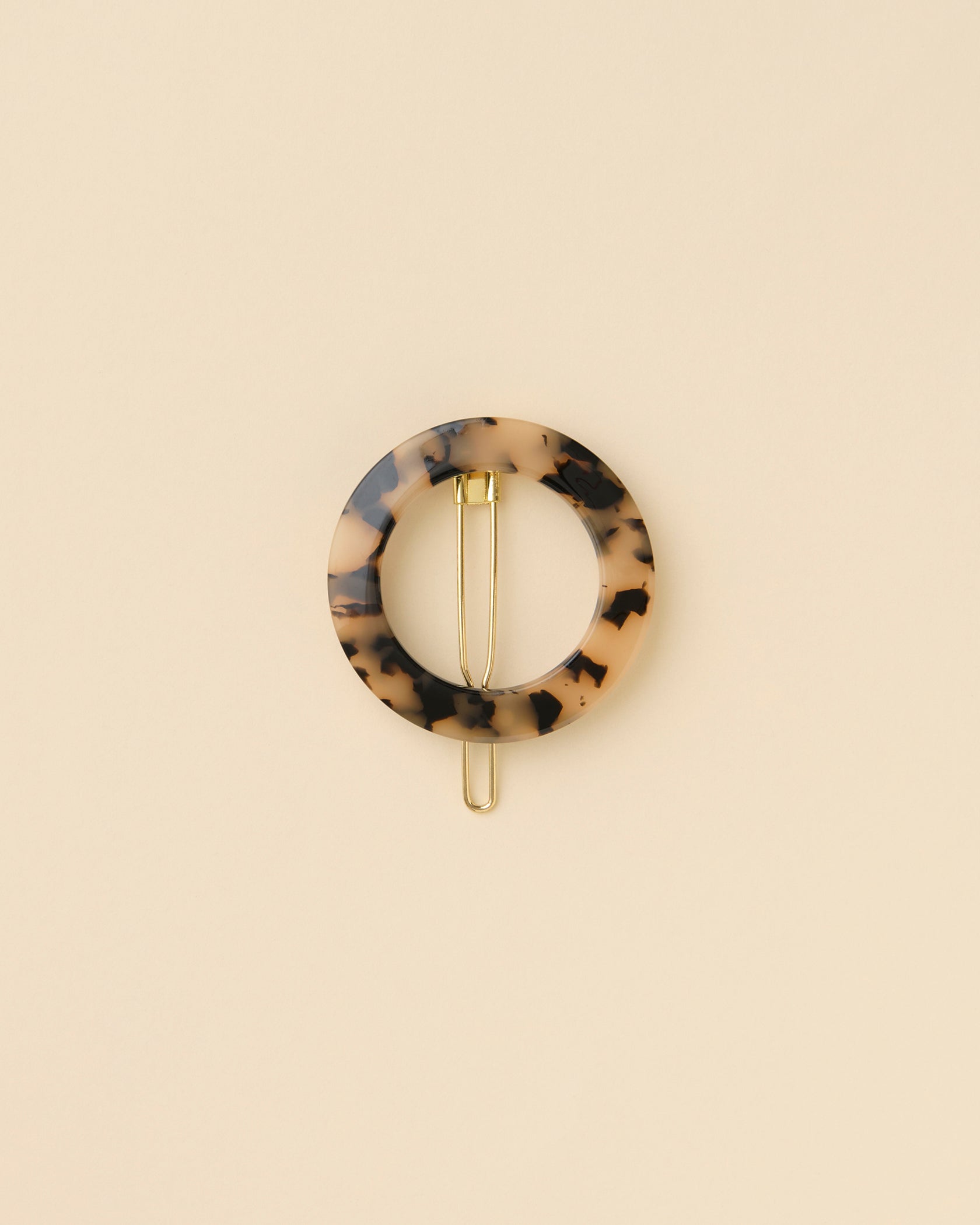 ラウンドヘアクリップ べっ甲